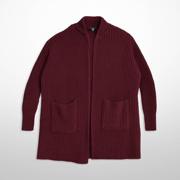 American Eagle Red Open-Front Knit Cardigan Sweater - XS - Picture 1 of 9